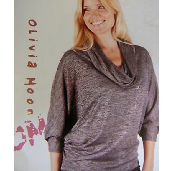 Olivia Moon Black Cowl Neck Dolman Sweater Size Small - Picture 10 of 10